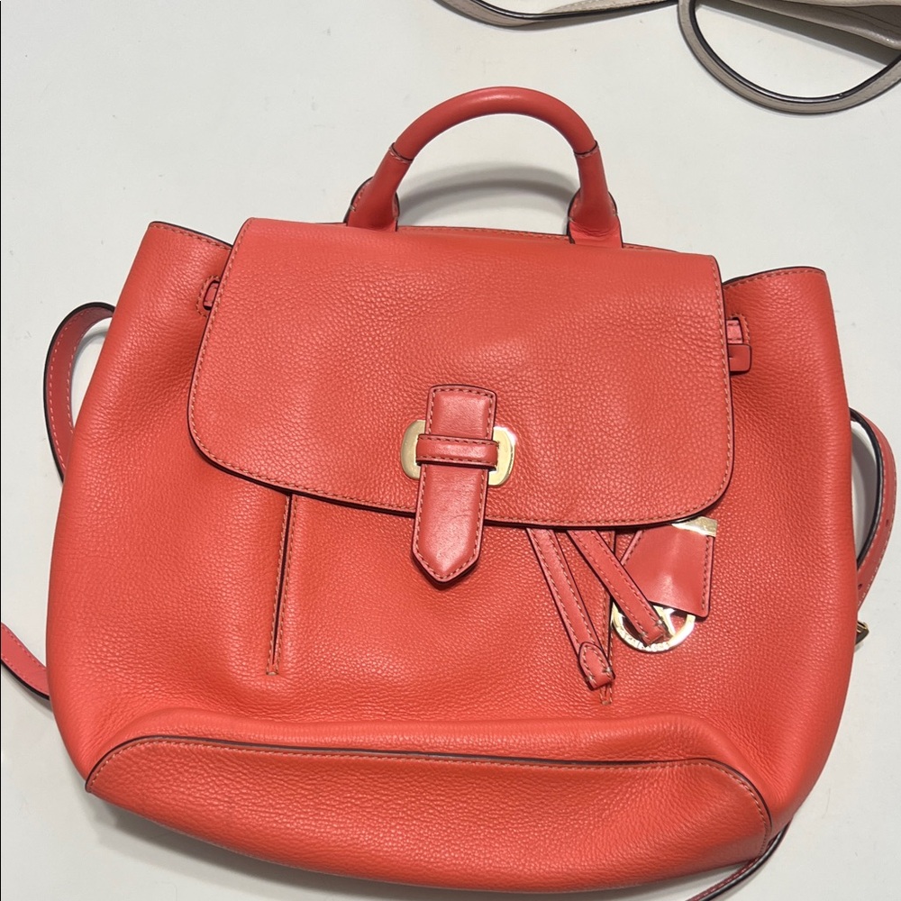 Coral Leather Handbag